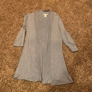 White House Black Market long cardigan sweater. 3/4 sleeves smokefree almost new